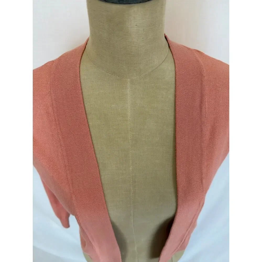NWT Soya Concept Terra Cotta / Salmon Cropped Cardigan Sweater Size XXL #0514